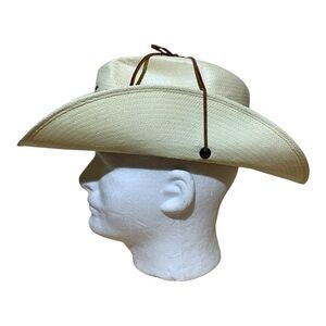 Vintage Stetson Straw Western Core Hat Size 8 1/4 in